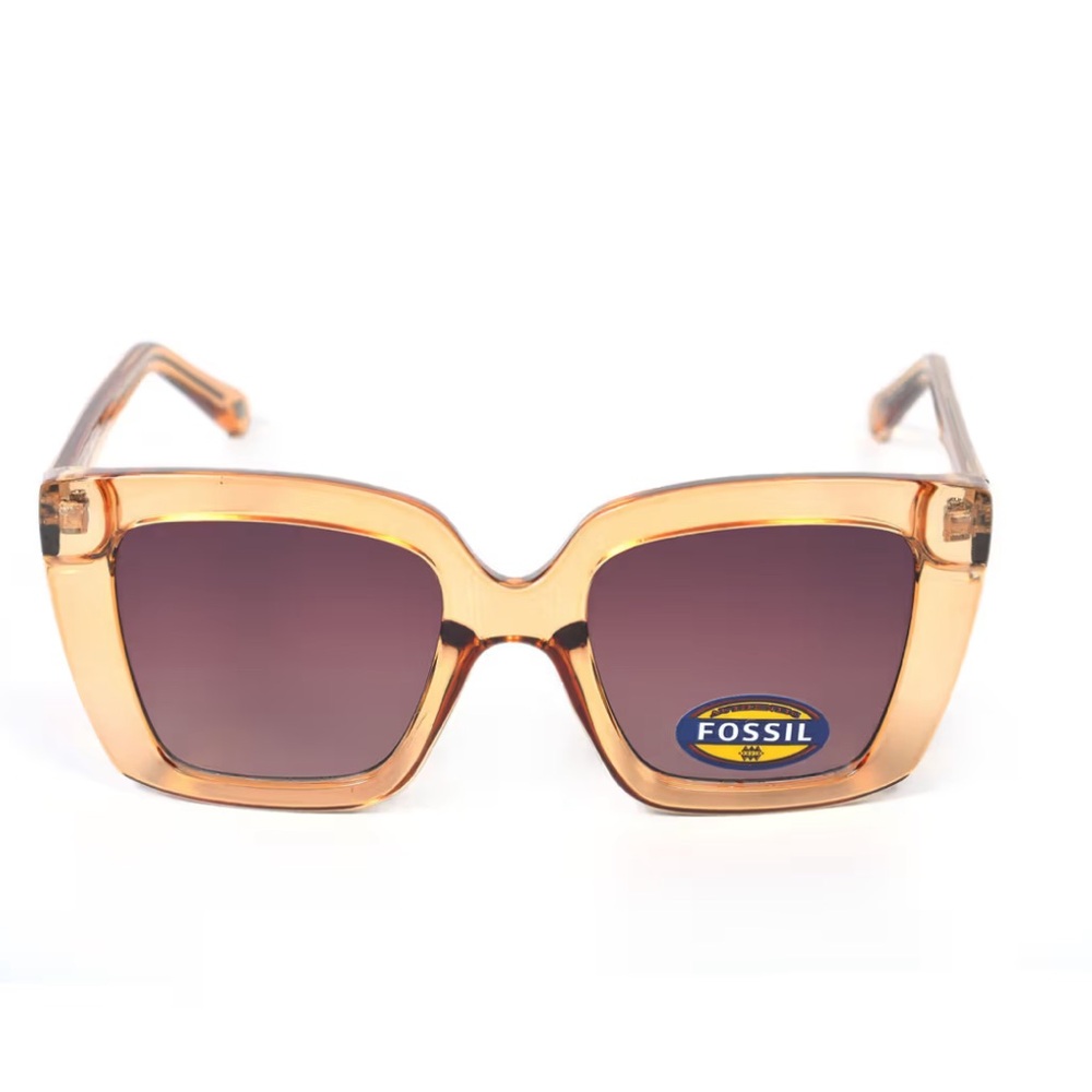 NWT FOSSIL FW223 Women's 50mm Honey
Frame Brown Lens Designer Sunglasses